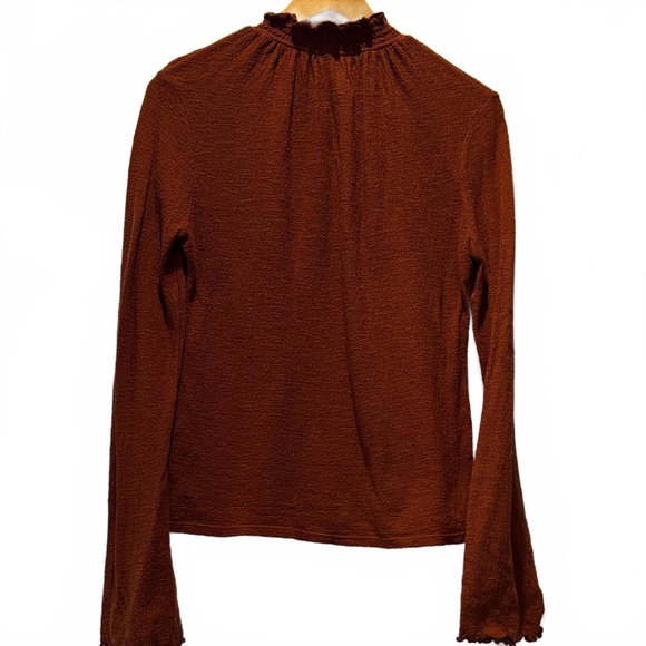 Madewell Elegant Rust Long Sleeve Top - size S - Picture 6 of 6